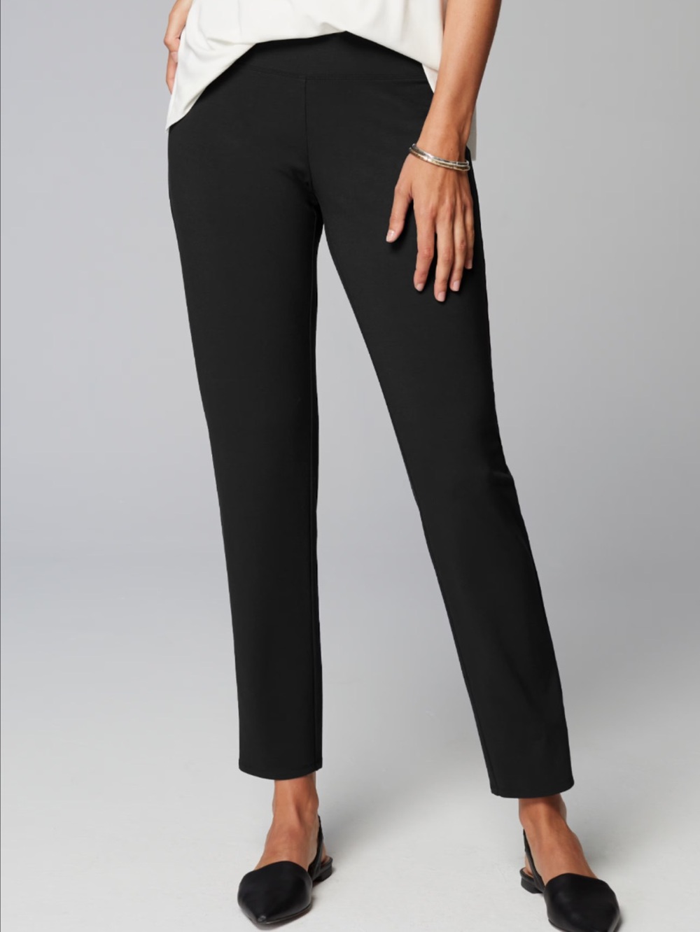 J. Jill Black Straight-Leg Ponte Pants